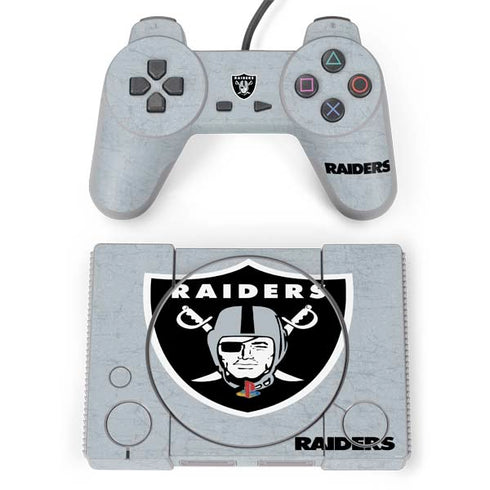 NFL Las Vegas Raiders - Alternate Distressed PlayStation Classic Bundle Skin
