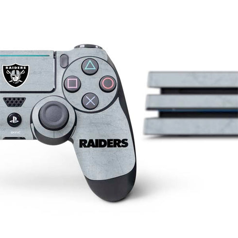 NFL Las Vegas Raiders - Alternate Distressed PS4 Pro Bundle Skin