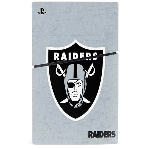 NFL Las Vegas Raiders - Alternate Distressed PS5 Slim Digital Edition Console Skin