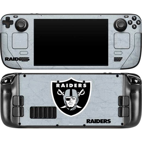 NFL Las Vegas Raiders - Alternate Distressed Steam Deck Handheld Gaming Computer OLED Skin