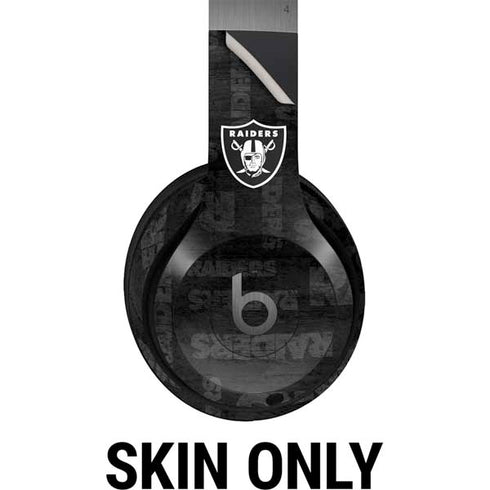 NFL Las Vegas Raiders Black & White Beats Solo 4 Wireless Headphones Skin