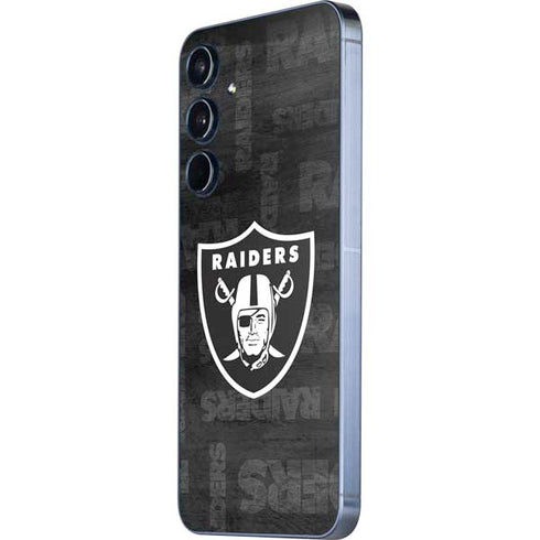 NFL Las Vegas Raiders Black & White Galaxy A35 5G Skin