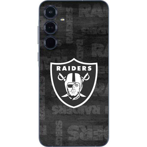 NFL Las Vegas Raiders Black & White Galaxy A55 5G Skin
