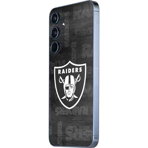 NFL Las Vegas Raiders Black & White Galaxy A55 5G Skin