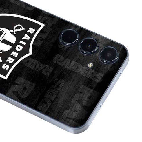 NFL Las Vegas Raiders Black & White Galaxy A55 5G Skin