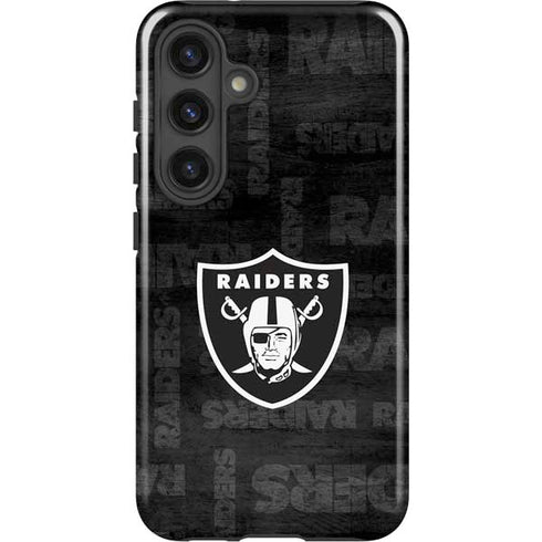 NFL Las Vegas Raiders Black & White Galaxy S25 Impact Case