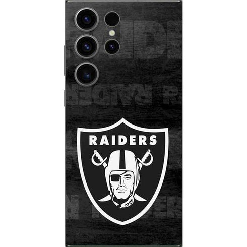 NFL Las Vegas Raiders Black & White Galaxy S24 Ultra Skin