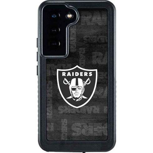 NFL Las Vegas Raiders Black & White Galaxy S24 Waterproof Case