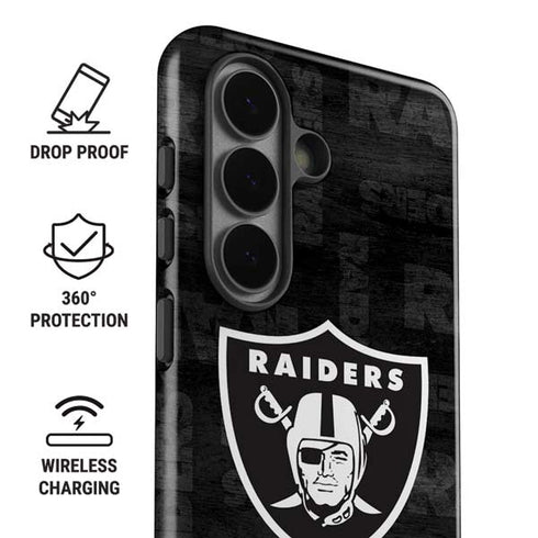 NFL Las Vegas Raiders Black & White Galaxy S26 Plus Impact Case