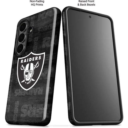 NFL Las Vegas Raiders Black & White Galaxy S26 Plus Impact Case