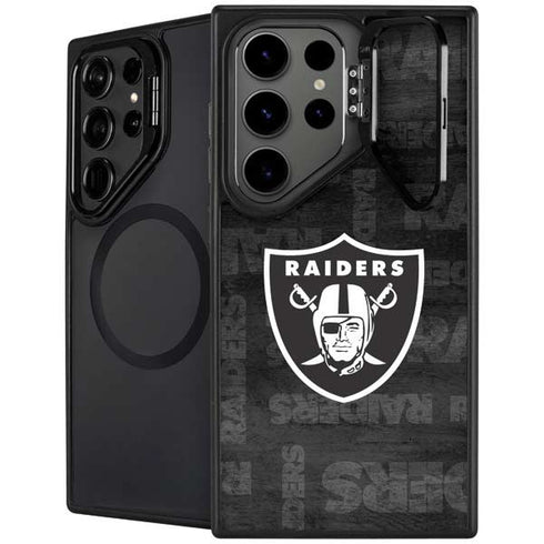 NFL Las Vegas Raiders Black & White Galaxy S26 Ultra Kickstand Case