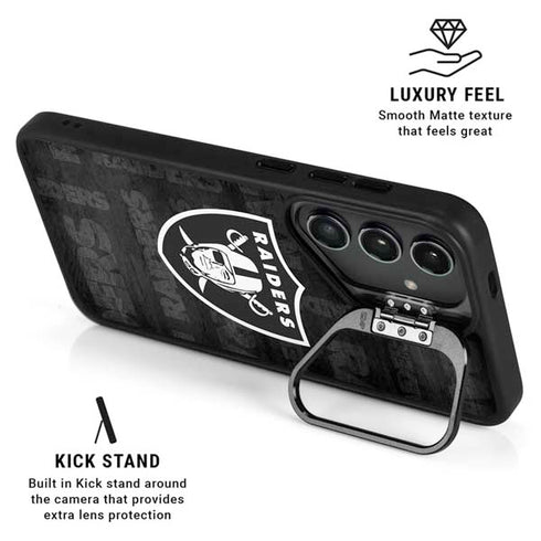 NFL Las Vegas Raiders Black & White Galaxy S26 Ultra Kickstand Case