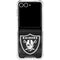 NFL Las Vegas Raiders Black & White Galaxy Z Flip7 Clear Case
