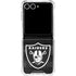 NFL Las Vegas Raiders Black & White Galaxy Z Flip7 Clear Case