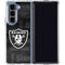 NFL Las Vegas Raiders Black & White Galaxy Z Fold5 5G Clear Case