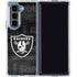 NFL Las Vegas Raiders Black & White Galaxy Z Fold5 5G Clear Case