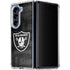 NFL Las Vegas Raiders Black & White Galaxy Z Fold5 5G Clear Case
