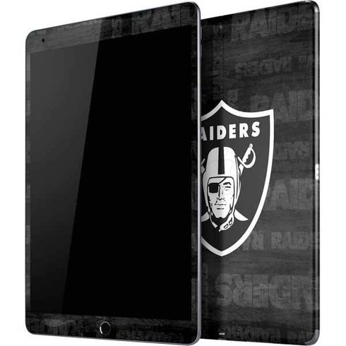 NFL Las Vegas Raiders Black & White iPad Skins