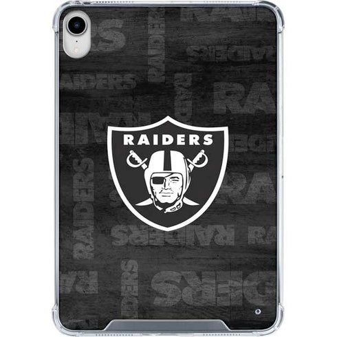 NFL Las Vegas Raiders Black & White iPad 11th Gen (2025) Clear Case