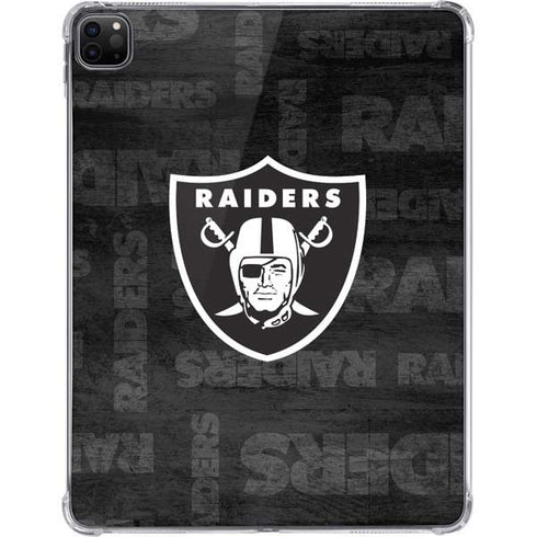 NFL Las Vegas Raiders Black & White iPad Pro 11in (2024) Clear Case