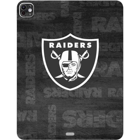 NFL Las Vegas Raiders Black & White iPad Pro 13in M4 (2024) Skin