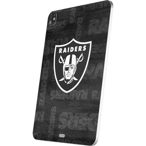 NFL Las Vegas Raiders Black & White iPad Pro 13in M4 (2024) Skin