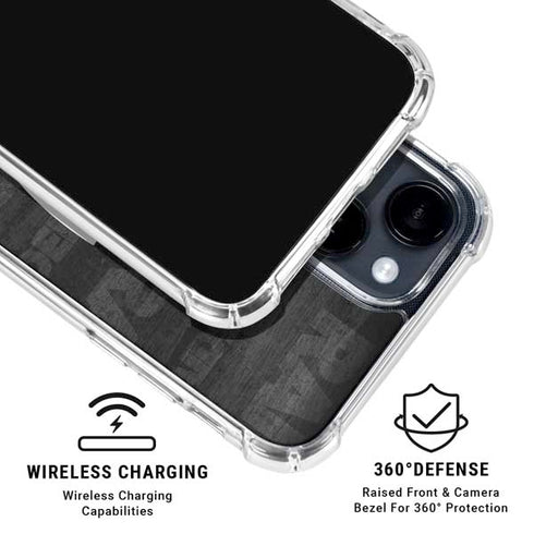 NFL Las Vegas Raiders Black & White iPhone 15 Clear Case