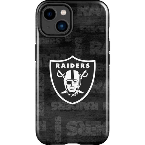 NFL Las Vegas Raiders Black & White iPhone 15 Impact Case