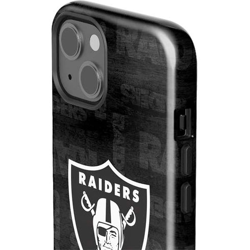 NFL Las Vegas Raiders Black & White iPhone 15 Impact Case