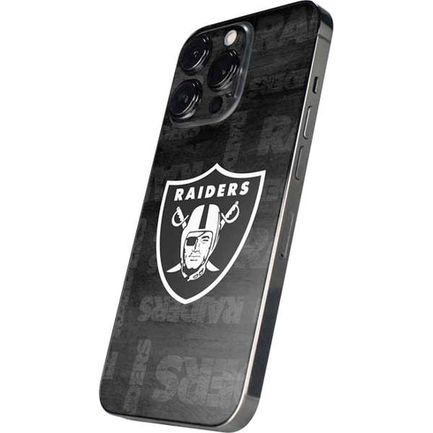 NFL Las Vegas Raiders Black & White iPhone 15 Pro Max Skin