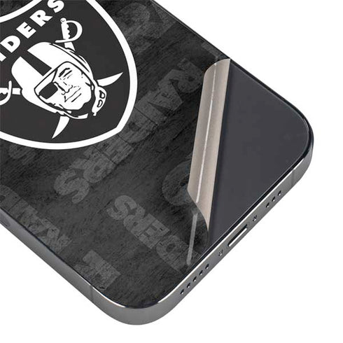 NFL Las Vegas Raiders Black & White iPhone 15 Pro Max Skin
