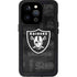 NFL Las Vegas Raiders Black & White iPhone 15 Pro Waterproof Case