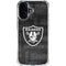 NFL Las Vegas Raiders Black & White iPhone 16 Plus Clear Case