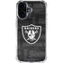 NFL Las Vegas Raiders Black & White iPhone 16 Plus Clear Case