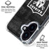 NFL Las Vegas Raiders Black & White iPhone 16 Plus Clear Case
