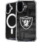 NFL Las Vegas Raiders Black & White iPhone 16 Plus MagSafe Case