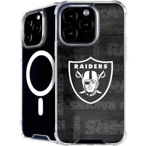NFL Las Vegas Raiders Black & White iPhone 16 Pro Max MagSafe Case