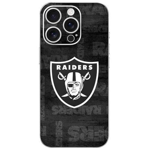 NFL Las Vegas Raiders Black & White iPhone 16 Pro Skin