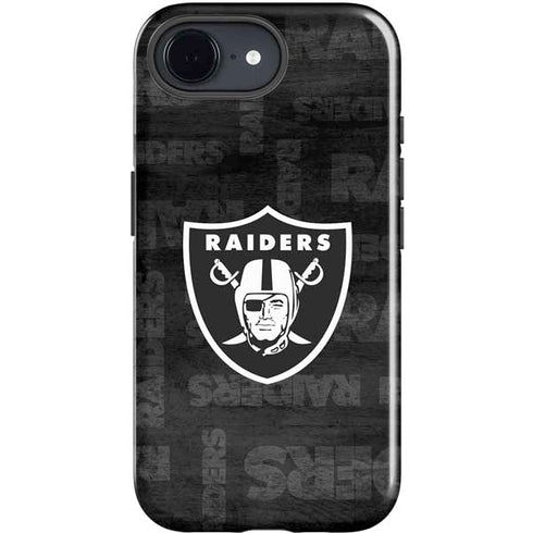 NFL Las Vegas Raiders Black & White iPhone 16e Impact Case