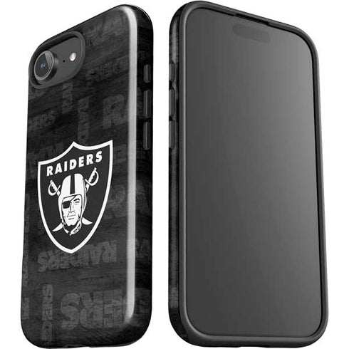 NFL Las Vegas Raiders Black & White iPhone 16e Impact Case