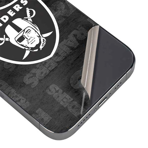 NFL Las Vegas Raiders Black & White iPhone 16e Skin