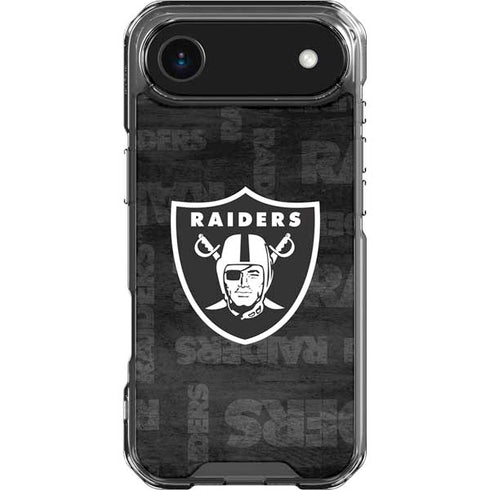 NFL Las Vegas Raiders Black & White iPhone 17 Air Clear Case