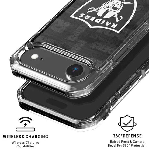 NFL Las Vegas Raiders Black & White iPhone 17 Air Clear Case