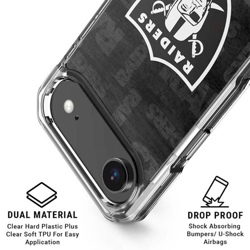 NFL Las Vegas Raiders Black & White iPhone 17 Air Clear Case