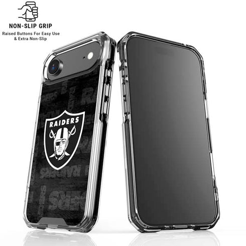NFL Las Vegas Raiders Black & White iPhone 17 Air MagSafe Case