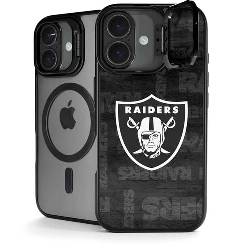 NFL Las Vegas Raiders Black & White iPhone 17 Kickstand Case