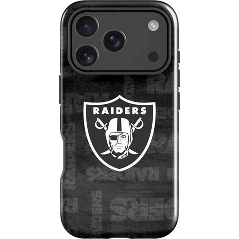 NFL Las Vegas Raiders Black & White iPhone 17 Pro Impact Case
