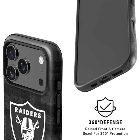 NFL Las Vegas Raiders Black & White iPhone 17 Pro Magsafe Impact Case