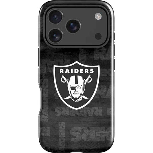 NFL Las Vegas Raiders Black & White iPhone 17 Pro Max Impact Case