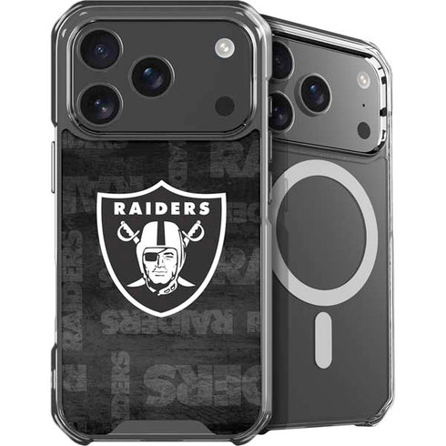 NFL Las Vegas Raiders Black & White iPhone 17 Pro Max MagSafe Case